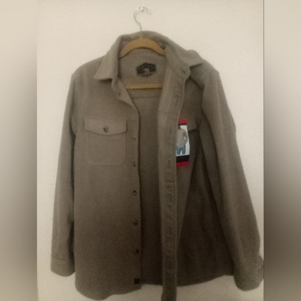 Freedom foundry dry goods company taupe button down men's shirt NWT
